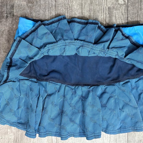 Lululemon Pace Setter Skirt in Black/ Cornflower/Inkwell [BB119] - Picture 4 of 11